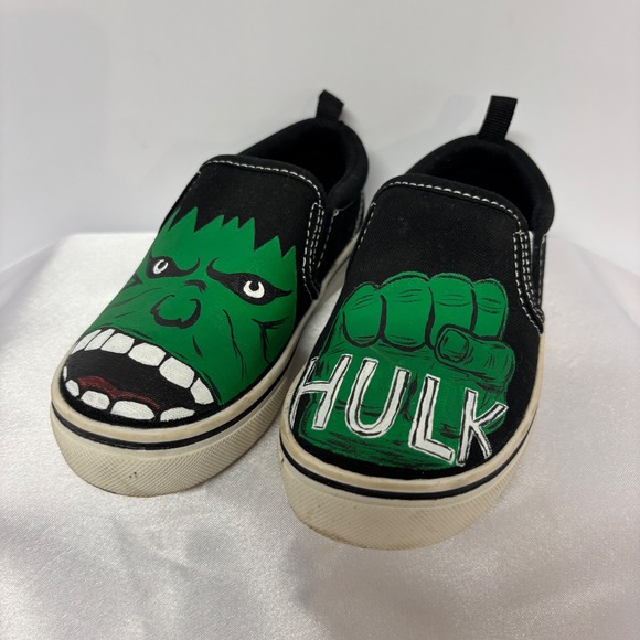 Wonder Nation Kids Hulk Slip On Sneakers Size Marvel Comics Shoes